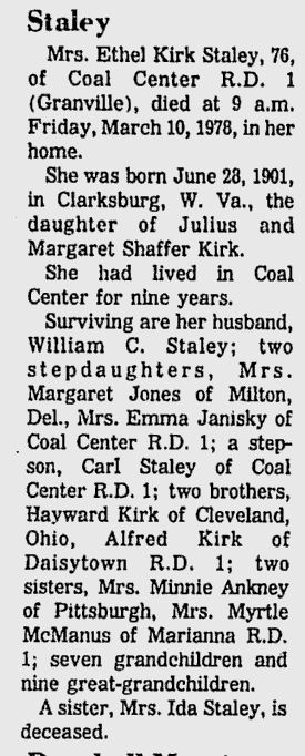 Ethel Kirk Staley